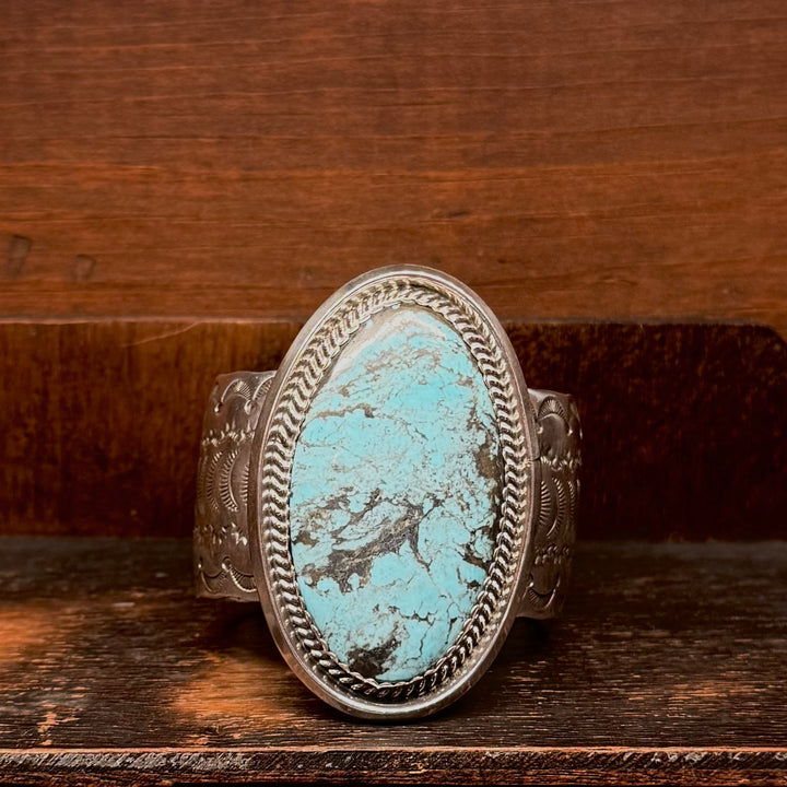 Turquoise Sterling Silver Cuff Bracelet by Keith Henry