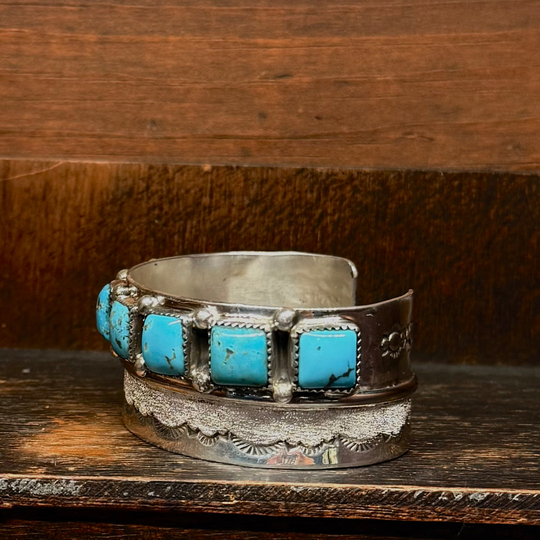 Campitos Turquoise Sterling Silver Cuff Bracelet by Keith Henry