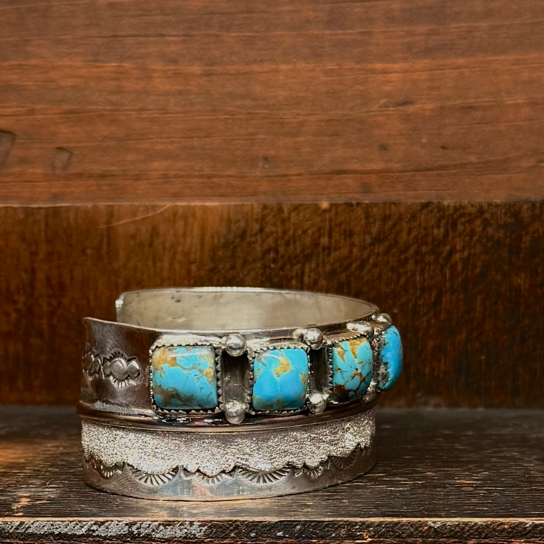 Campitos Turquoise Sterling Silver Cuff Bracelet by Keith Henry