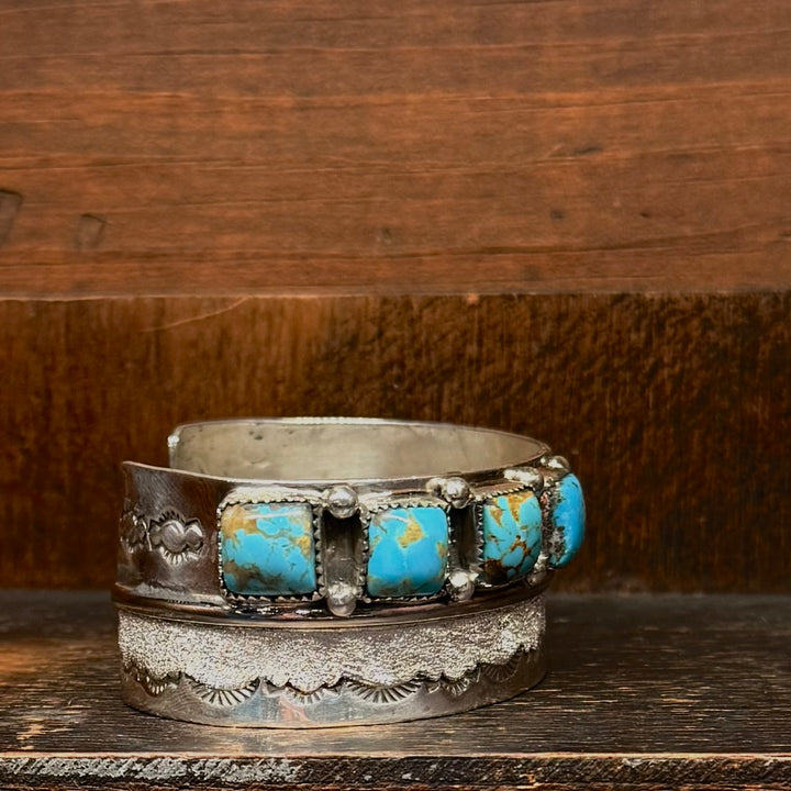 Campitos Turquoise Sterling Silver Cuff Bracelet by Keith Henry