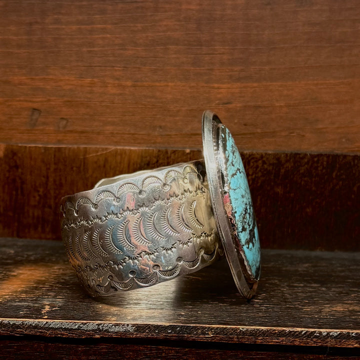 Turquoise Sterling Silver Cuff Bracelet by Keith Henry