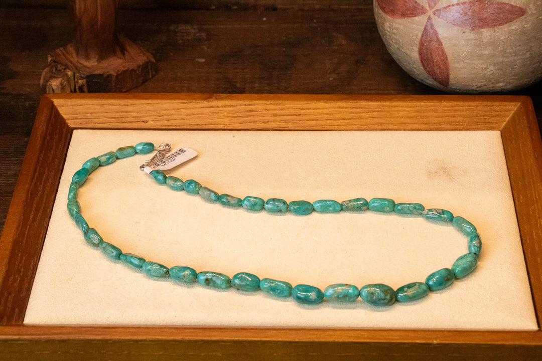 Green Fox Turquoise Nugget Necklace