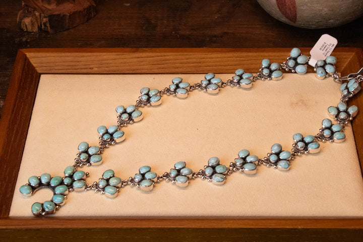 Sleeping Beauty Turquoise Mini Squash Necklace