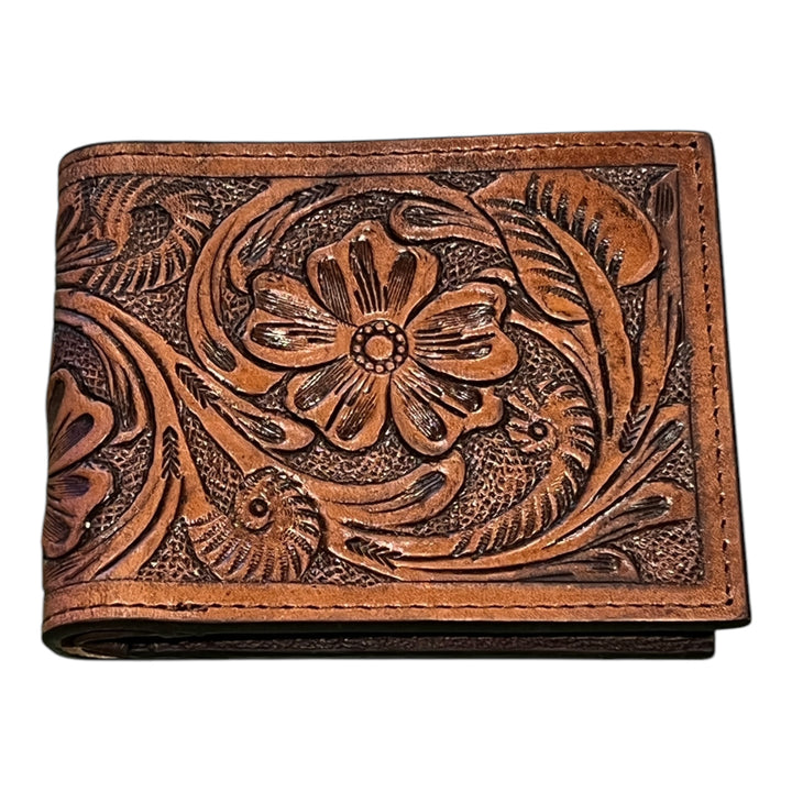 Tooled Leather Men's Wallet