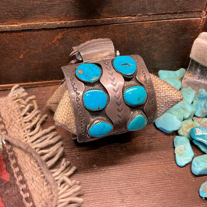 Fox Turquoise Cuff Watch