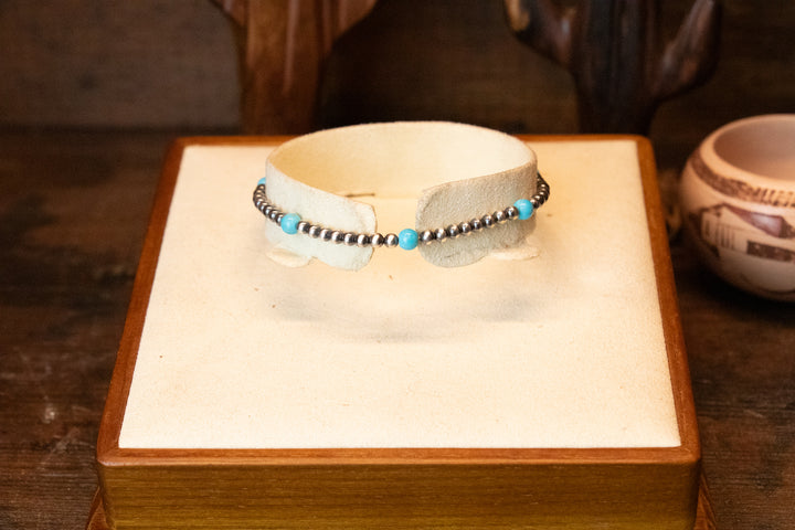 3mm Navajo Pearls & Turquoise Bracelet
