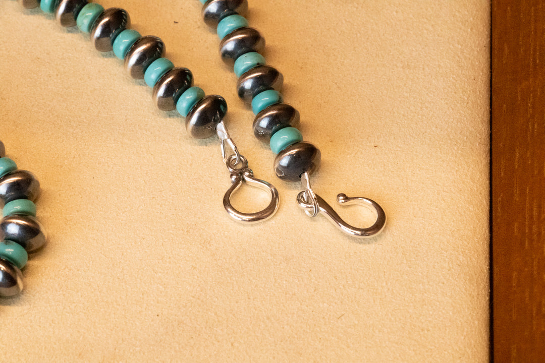 Turquoise & Saucer Pearls Necklace