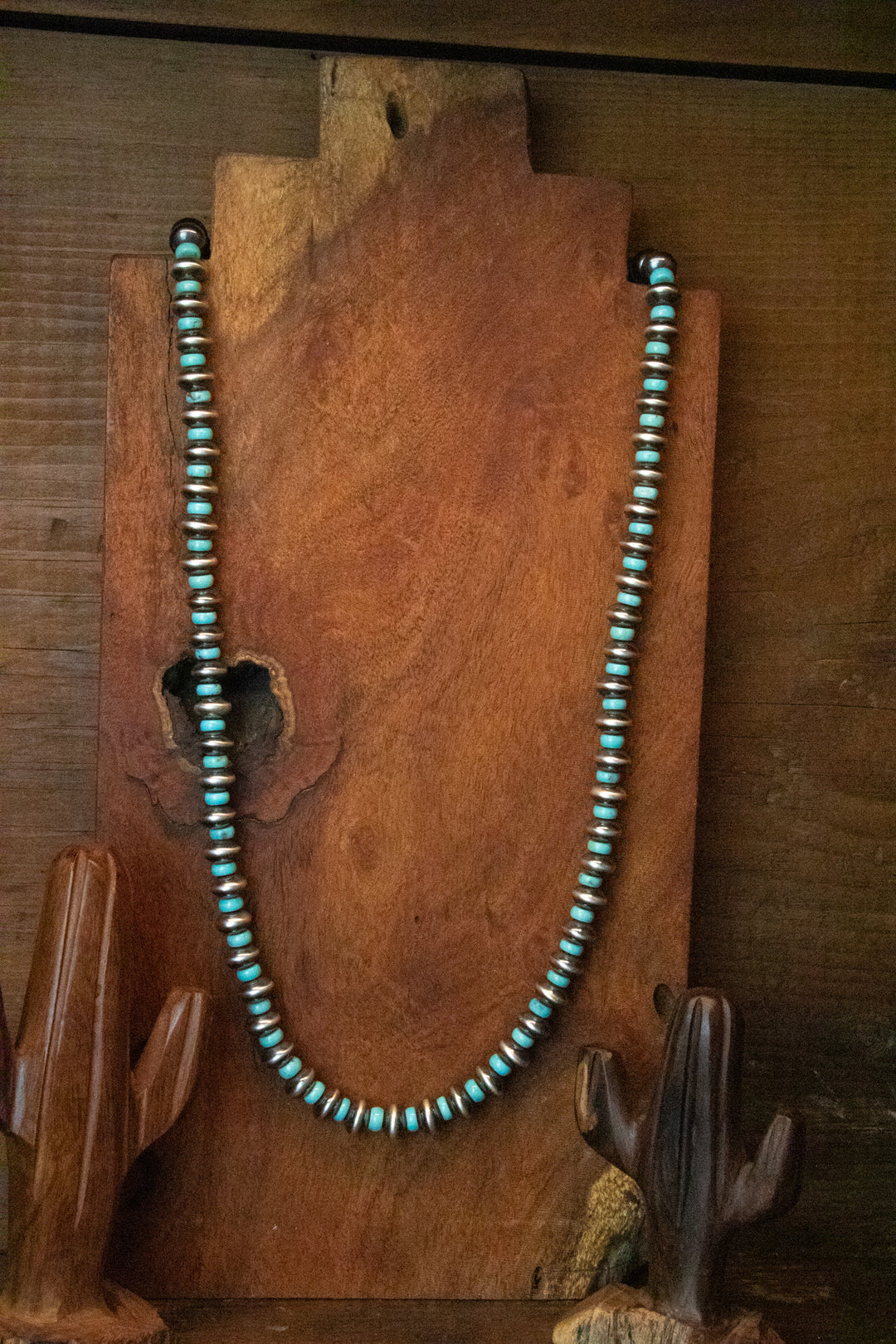 Turquoise & Saucer Pearls Necklace