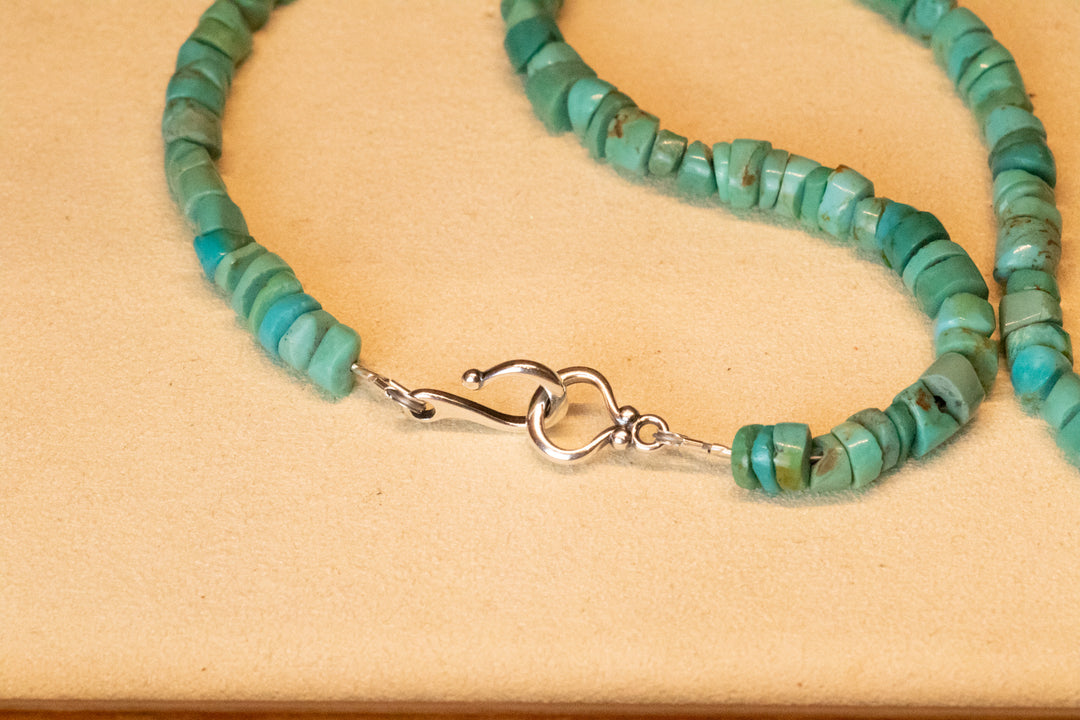 Turquoise Heishi Beads & Nugget Necklace