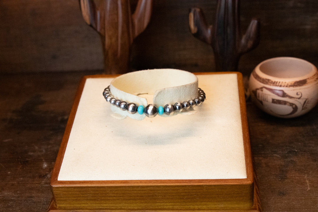 Navajo Pearls & Turquoise Bracelet
