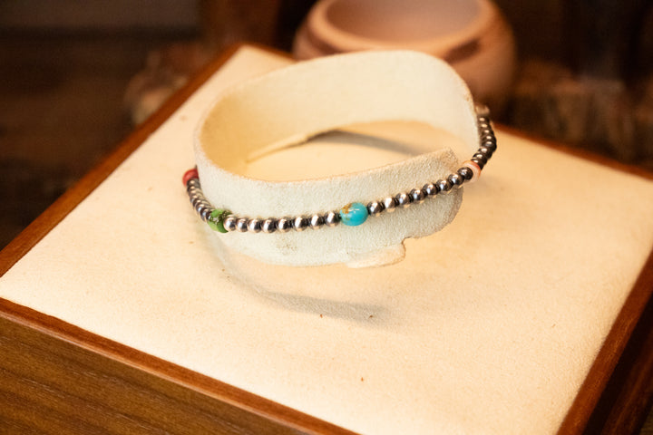Navajo Pearls & Multi Color Bracelet