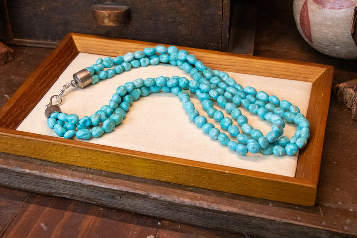 White Water Turquoise Multi Strand Necklace